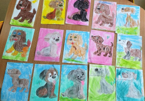 Prace wykonane przez dzieci z grupy Motylki