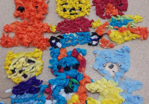 Misie wykonane przez dzieci z grupy Żabek.