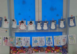 Wystawa zimowych prac grupy Rybki