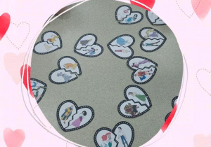 Łączymy połówki serduszek