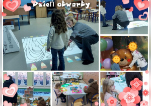 Pamiątkowe zdjęcia z zabaw podczas Dnia otwartego.