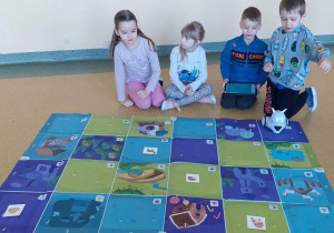 Żabki kodują drogę Robota