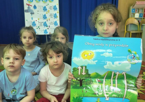 Dzieci poznają obieg wody w przyrodzie.