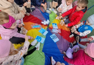 Dzieci rozmawiają o rodzajach chmur i swoich obserwacjach.