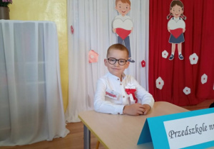 Chłopiec podczas konkursu.